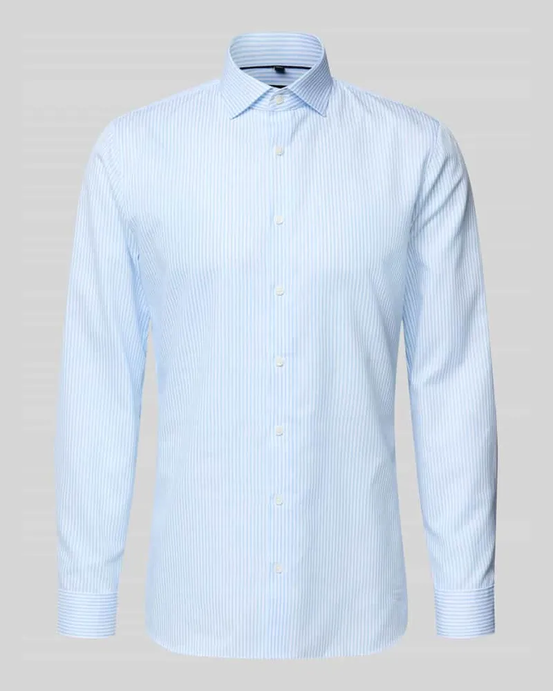 Olymp Super Slim Fit Business-Hemd mit Kentkragen Bleu