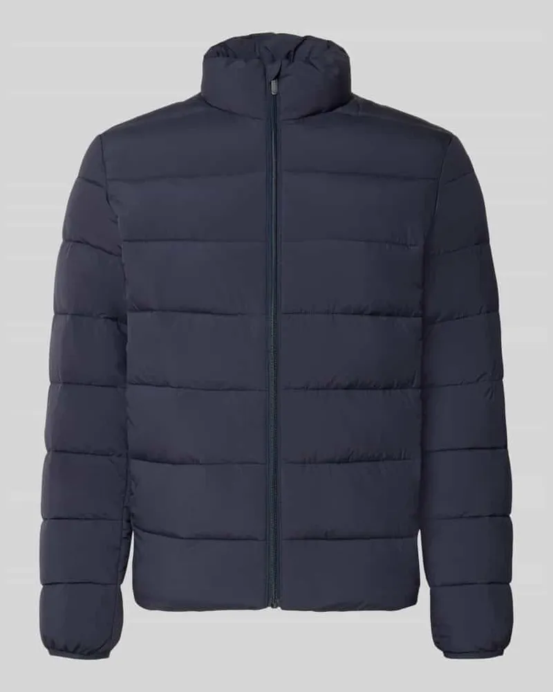 Tom Tailor Regular Fit Steppjacke mit Stehkragen Dunkelblau