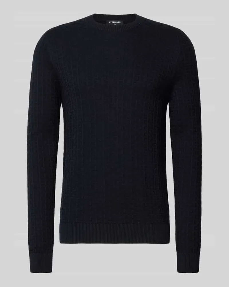Strellson Regular Fit Pullover aus reiner Baumwolle Modell 'Adrian Marine