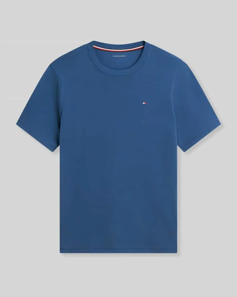 Tommy Hilfiger Regular Fit T-Shirt mit kleinem Logo-Detail Blau