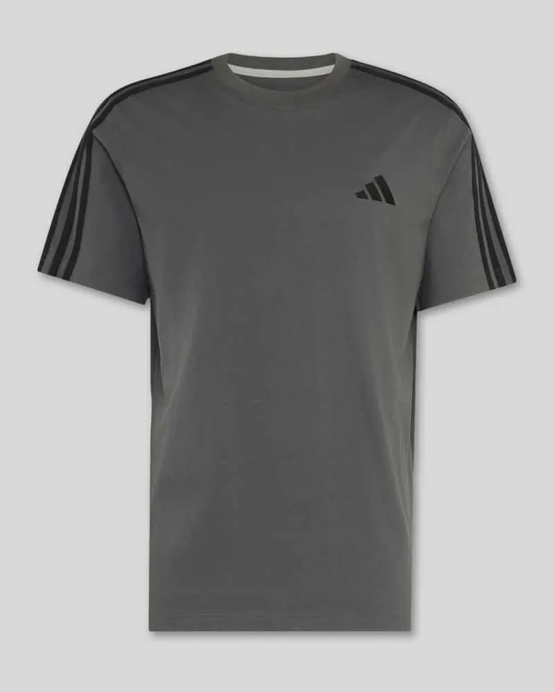 adidas Relaxed Fit T-Shirt aus reiner Baumwolle Anthrazit