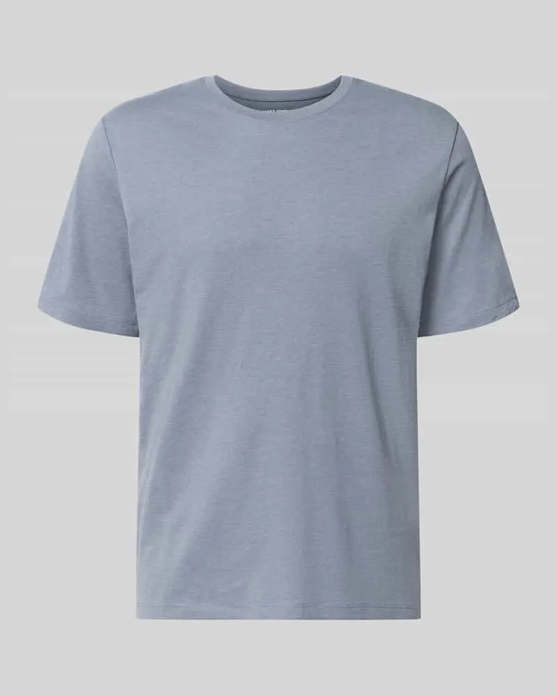 Jack & Jones Regular Fit T-Shirt aus Baumwoll-Mix Modell 'Organic Rauchblau