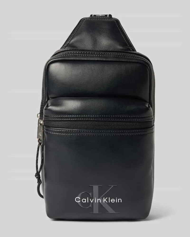 Calvin Klein Herren Umhängetasche mit Label-Prägung Black