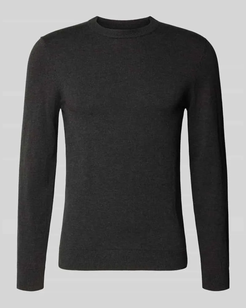 McNeal Strickpullover aus Baumwoll-Kaschmir-Mix mit Rundhalsausschnitt Dunkelgrau