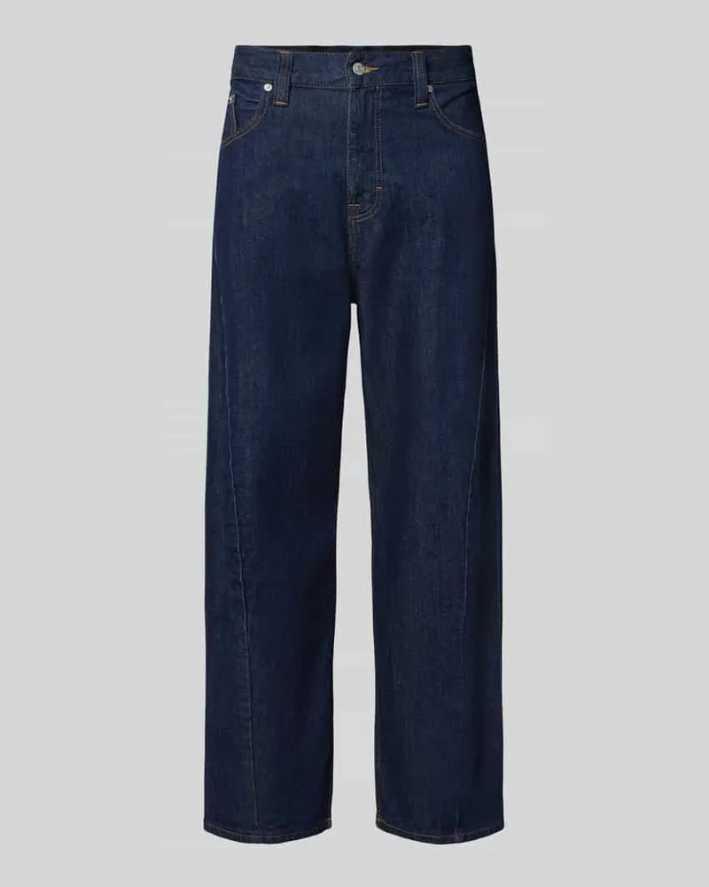 Tommy Hilfiger Barrel fit Jeans aus Baumwoll-Mix Modell 'ASHTON Dunkelblau