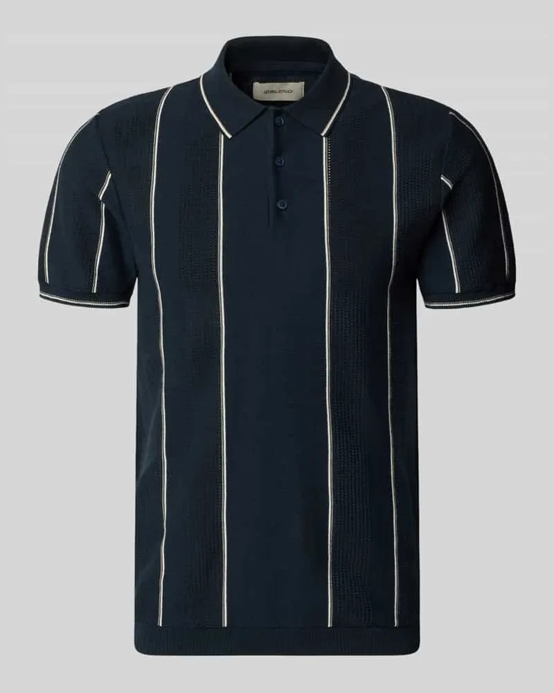 Blend Slim Fit Poloshirt mit Knopfleiste Modell 'AVEN Marine