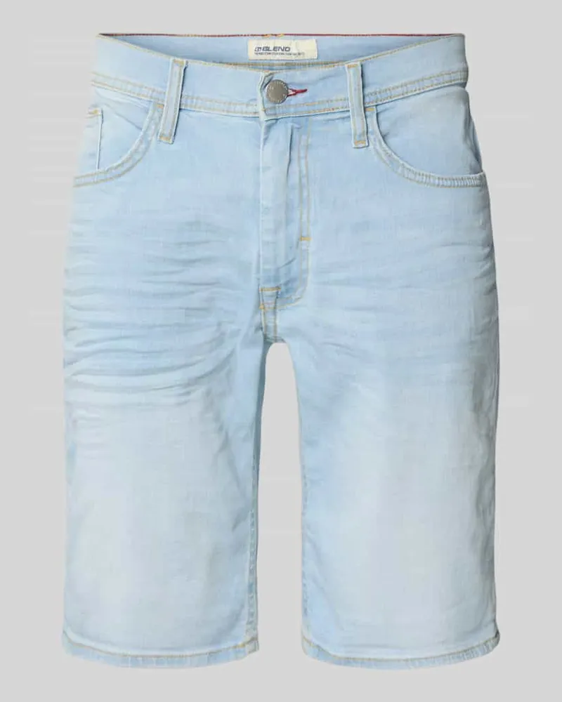 Blend Slim Fit Jeansshorts im 5-Pocket-Design Modell 'TWISTER Hellblau