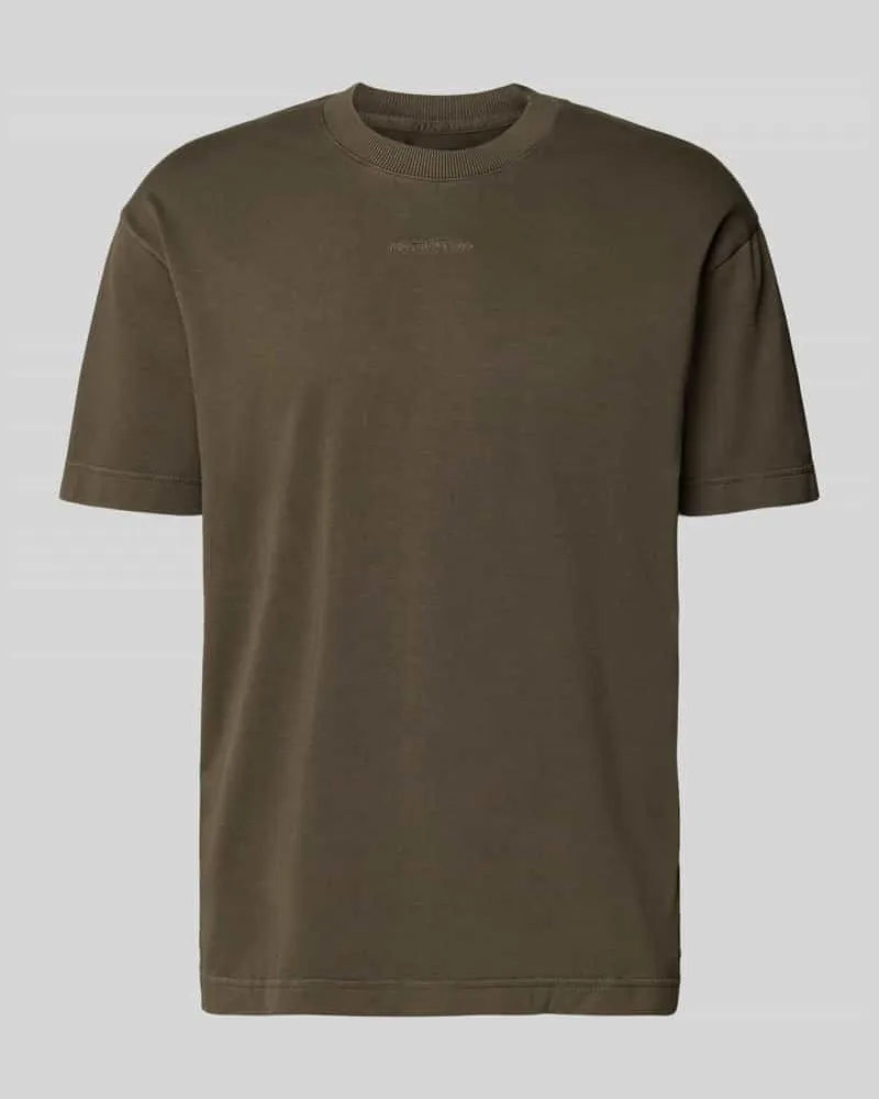 Marc O'Polo Relaxed Fit T-Shirt aus reiner Baumwolle Dunkelbraun