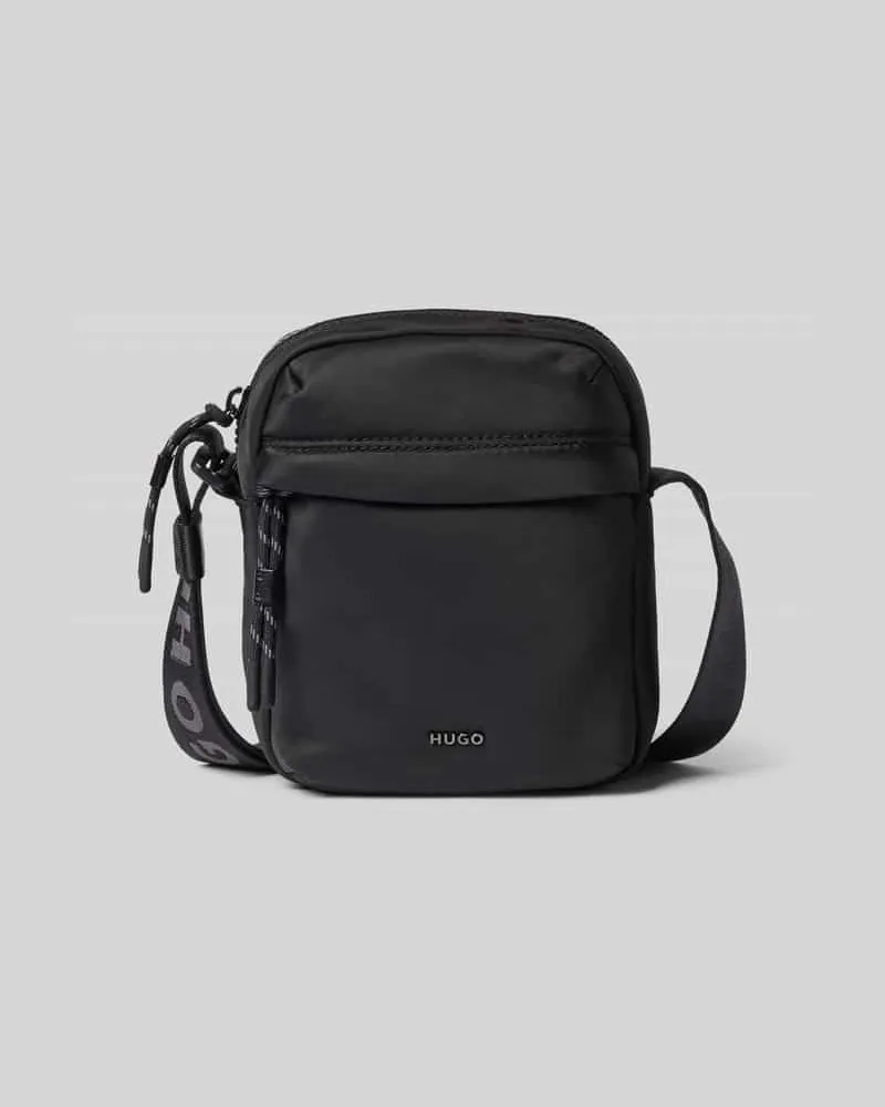 HUGO BOSS Rucksack mit Label-Applikation Modell 'AYDEN_MONOSTRAP Black