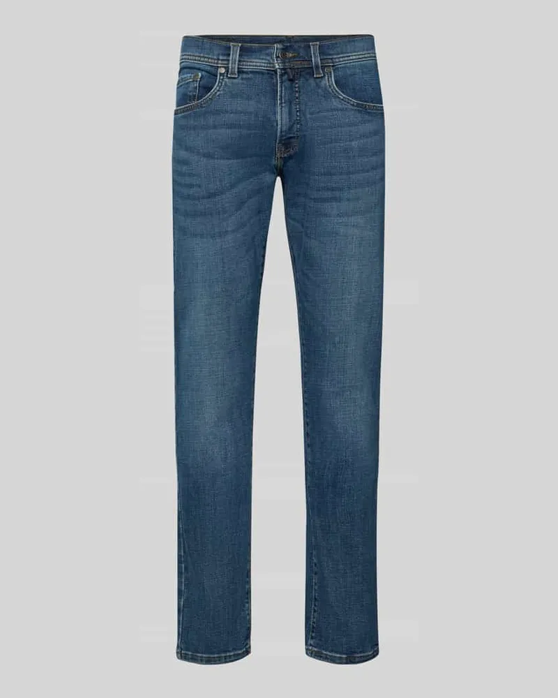 Pierre Cardin Tapered Fit Jeans im 5-Pocket-Design Modell 'Lyon Blau