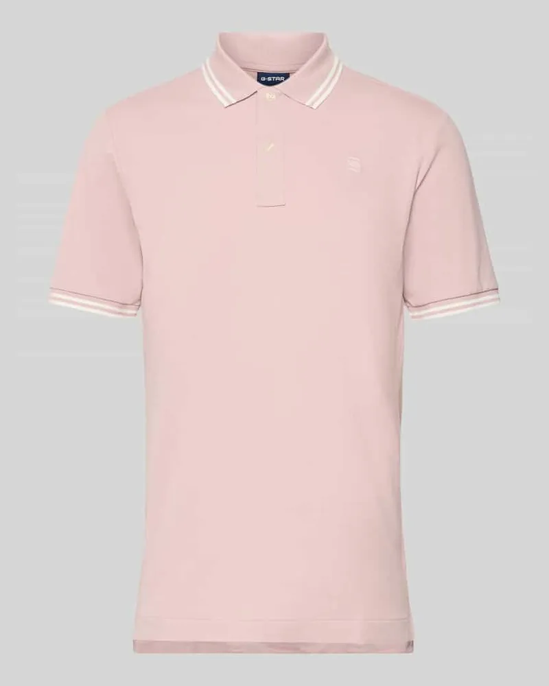 G-STAR RAW Slim Fit Poloshirt mit Logo-Stitching Modell 'Dunda Rosa