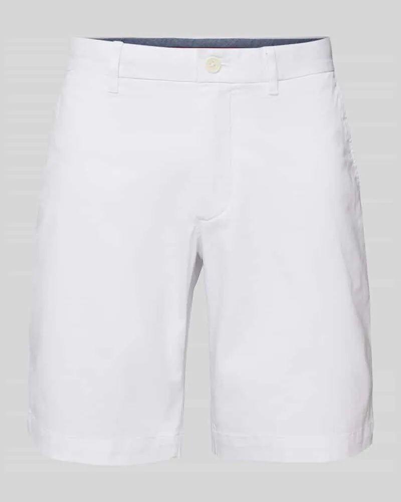 Tommy Hilfiger Bermudas in unifarbenem Design Modell 'BROOKLYN Weiss