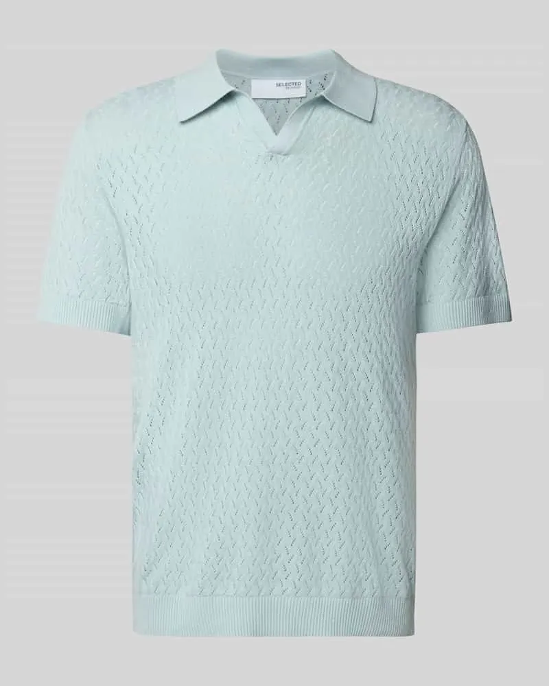 Selected Homme Regular Fit Poloshirt aus Baumwoll-Leinen-Mix Modell 'LINO 