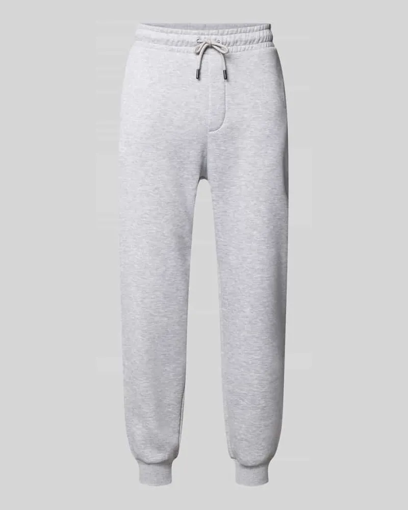 Jack & Jones Regular Fit Sweatpants mit Eingrifftaschen Modell 'GORDON Hellgrau