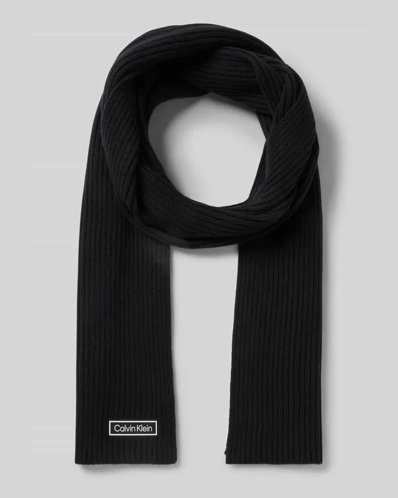 Calvin Klein Schal aus Baumwoll-Kaschmir-Mix Black