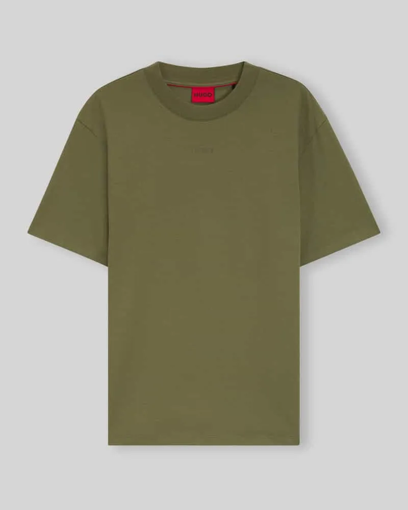 HUGO BOSS Regular Fit T-Shirt aus reiner Baumwolle Modell 'Dapolino Khaki