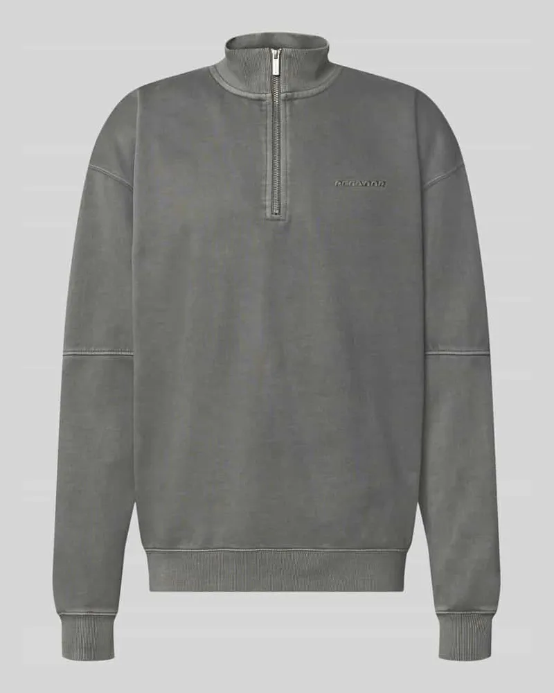 PEGADOR Relaxed Fit Sweatshirt aus Baumwoll-Mix Dunkelgrau