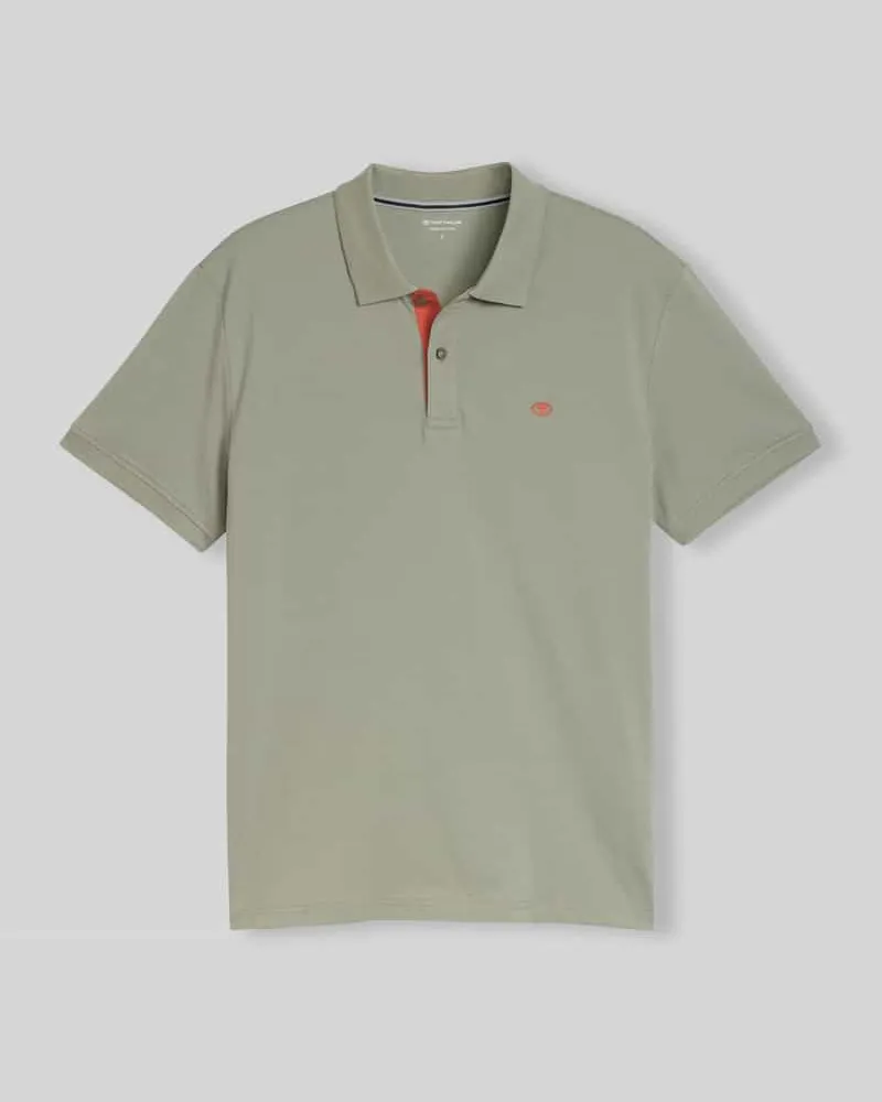 Tom Tailor Regular Fit Poloshirt aus reiner Baumwolle Mittelgrau
