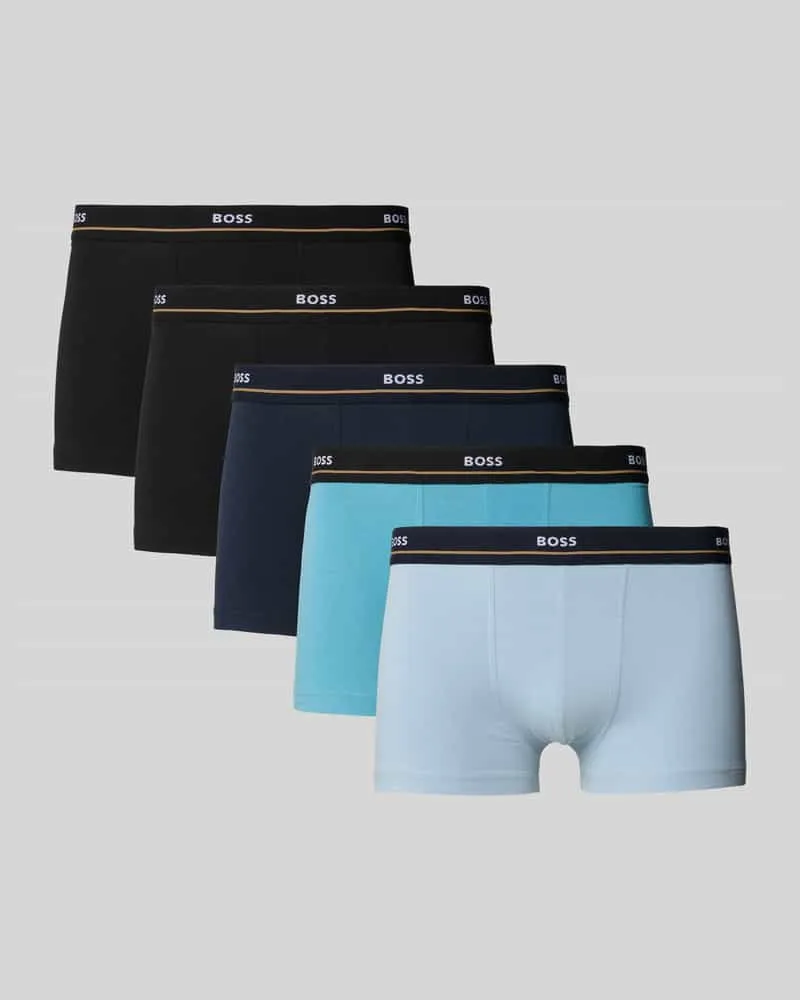HUGO BOSS Regular Fit Trunks aus Baumwoll-Elasthan-Mix im 5er-Pack 