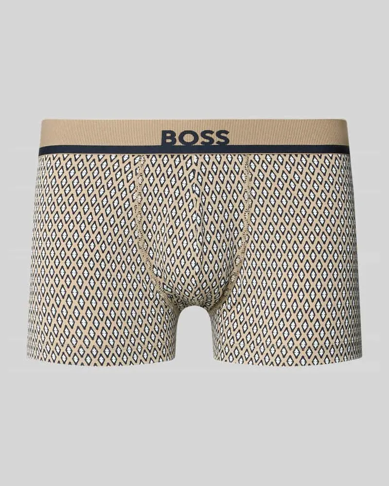 HUGO BOSS Regular Fit Trunks aus Baumwoll-Mix Modell 'TRUNK 365 Beige