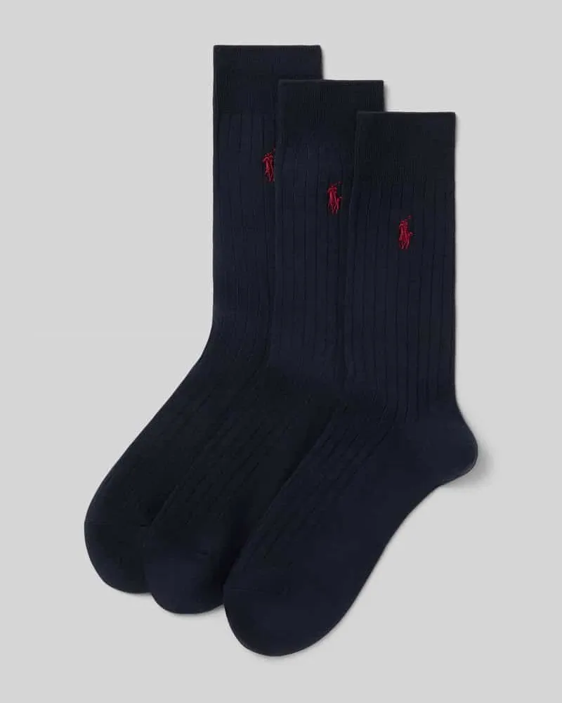 Ralph Lauren Socken aus Baumwoll-Mix im 3er-Pack Dunkelblau