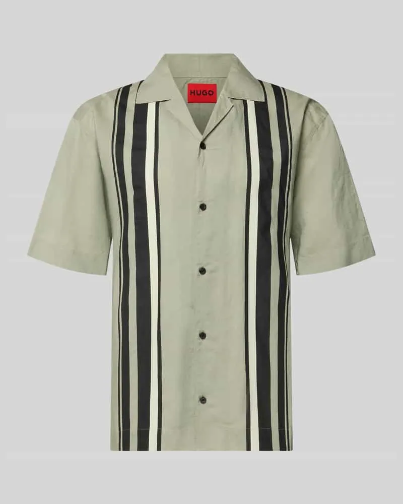 HUGO BOSS Relaxed Fit Freizeithemd aus Leinen-Lyocell-Mix Modell 'ESPINO Mint