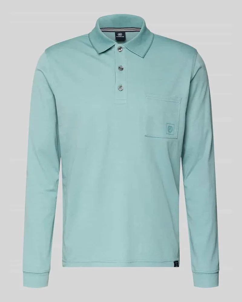 Lerros Poloshirt mit Brusttasche Tuerkis