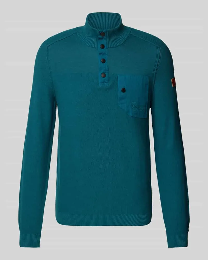 S.Oliver Regular Fit Strickpullover aus reiner Baumwolle in Piqué-Qualität 