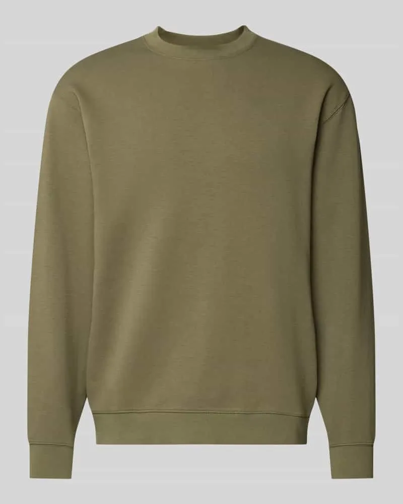 Selected Slim Fit Pullover aus reiner Baumwolle 'TOM Oliv