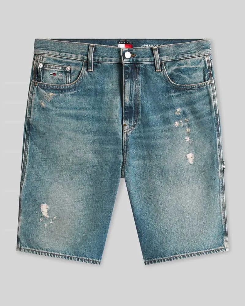 Tommy Hilfiger Regular Fit Jeansshorts aus reiner Baumwolle Jeansblau