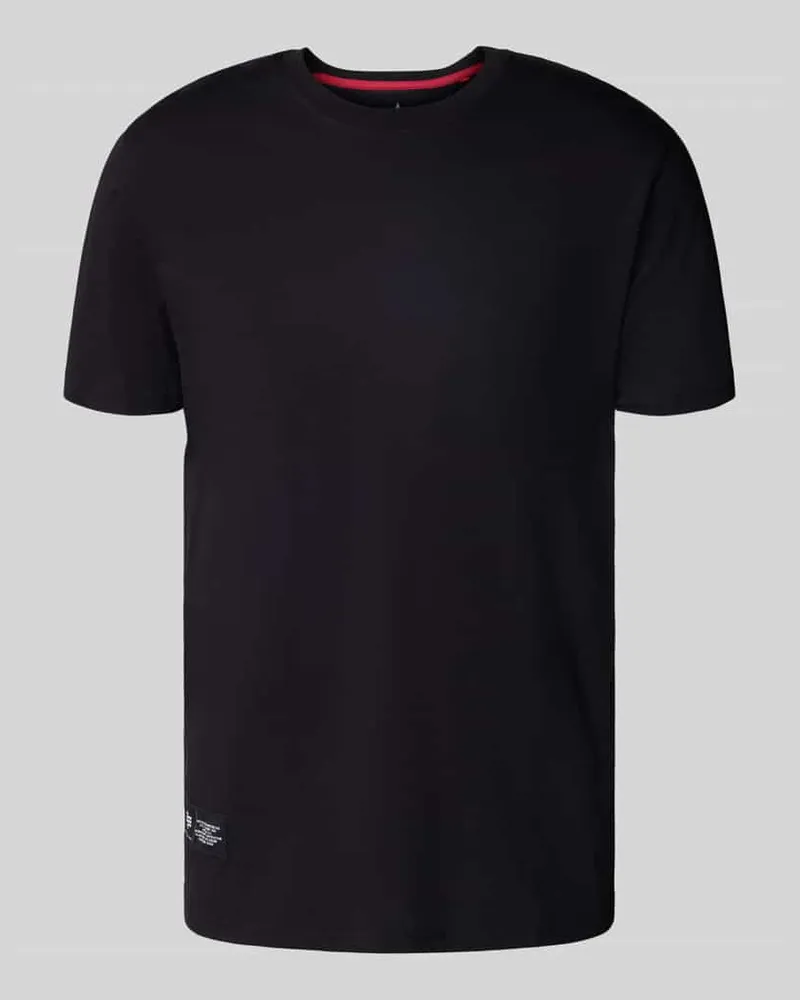 Alpha Industries T-Shirt mit Label-Details und Rundhalsausschnitt 