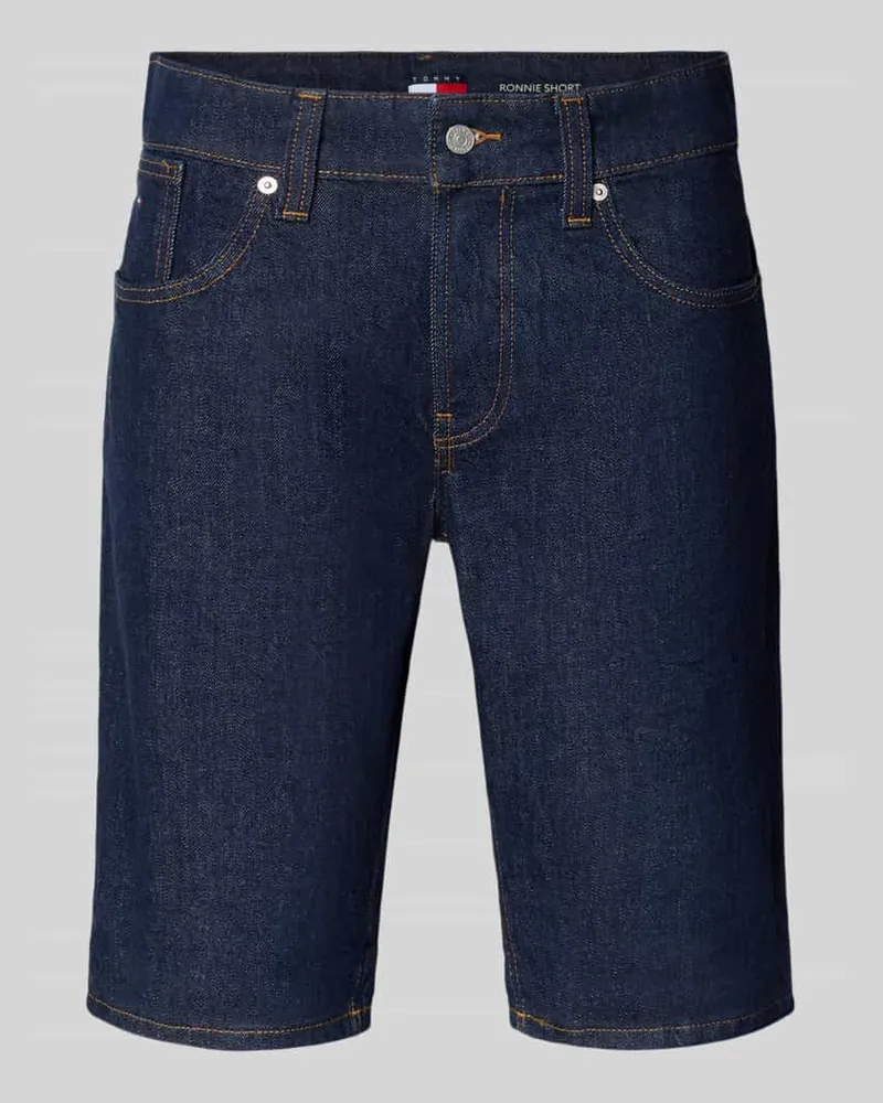 Tommy Hilfiger Regular Fit Jeansshorts aus Baumwoll-Mix Black