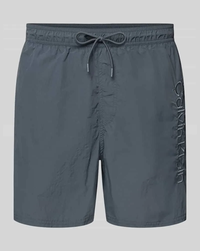 Calvin Klein Regular Fit Shorts mit Gesäßtasche Anthrazit