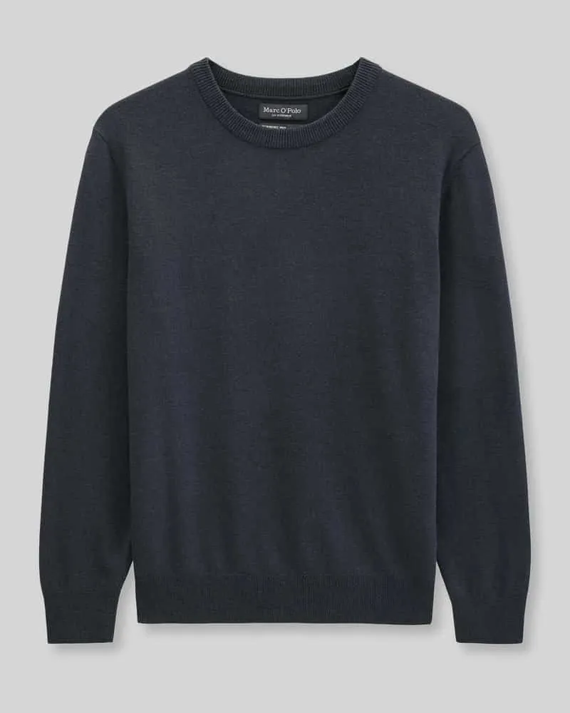 Marc O'Polo Regular Fit Pullover aus Baumwoll-Mix mir Schurwoll-Anteil Marine