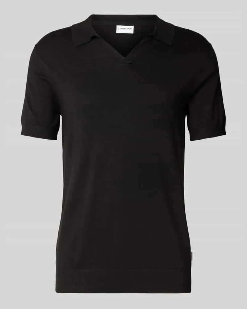 Lindbergh Slim Fit Poloshirt mit V-Ausschnitt Modell 'Ecovero 