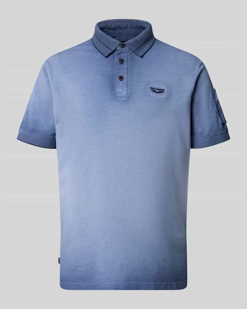 PME Legend Regular Fit Poloshirt mit Label-Stitching Dunkelblau