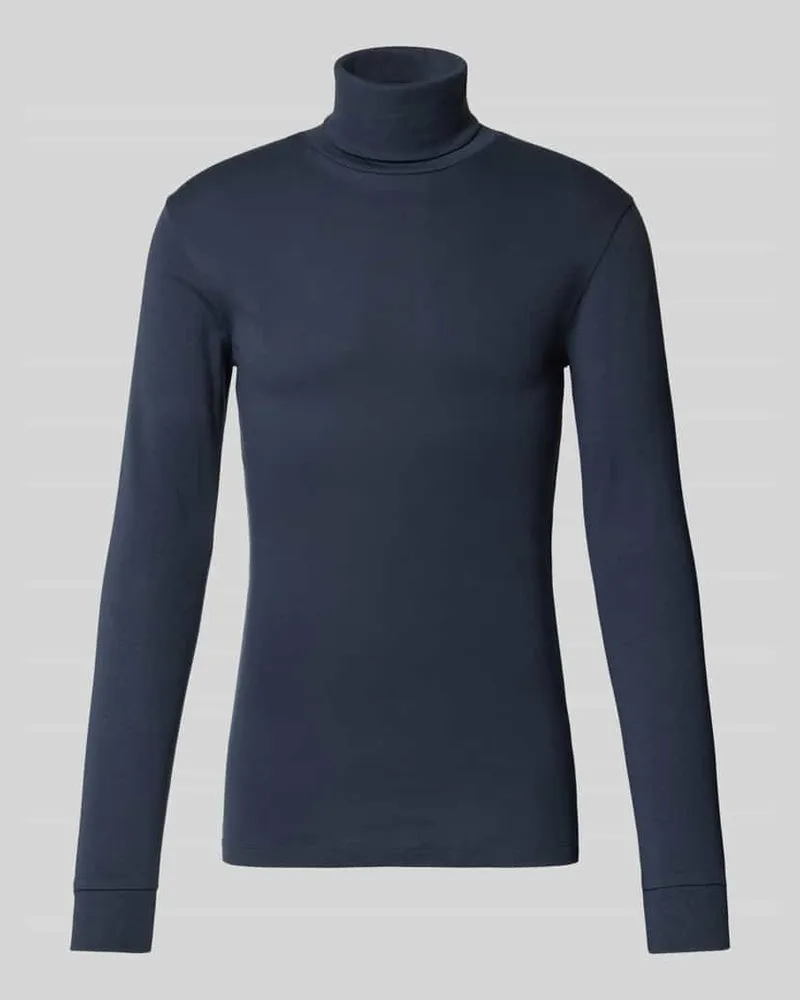 Marc O'Polo Shaped Fit Langarmshirt aus reiner Baumwolle mit Rollkragen 
