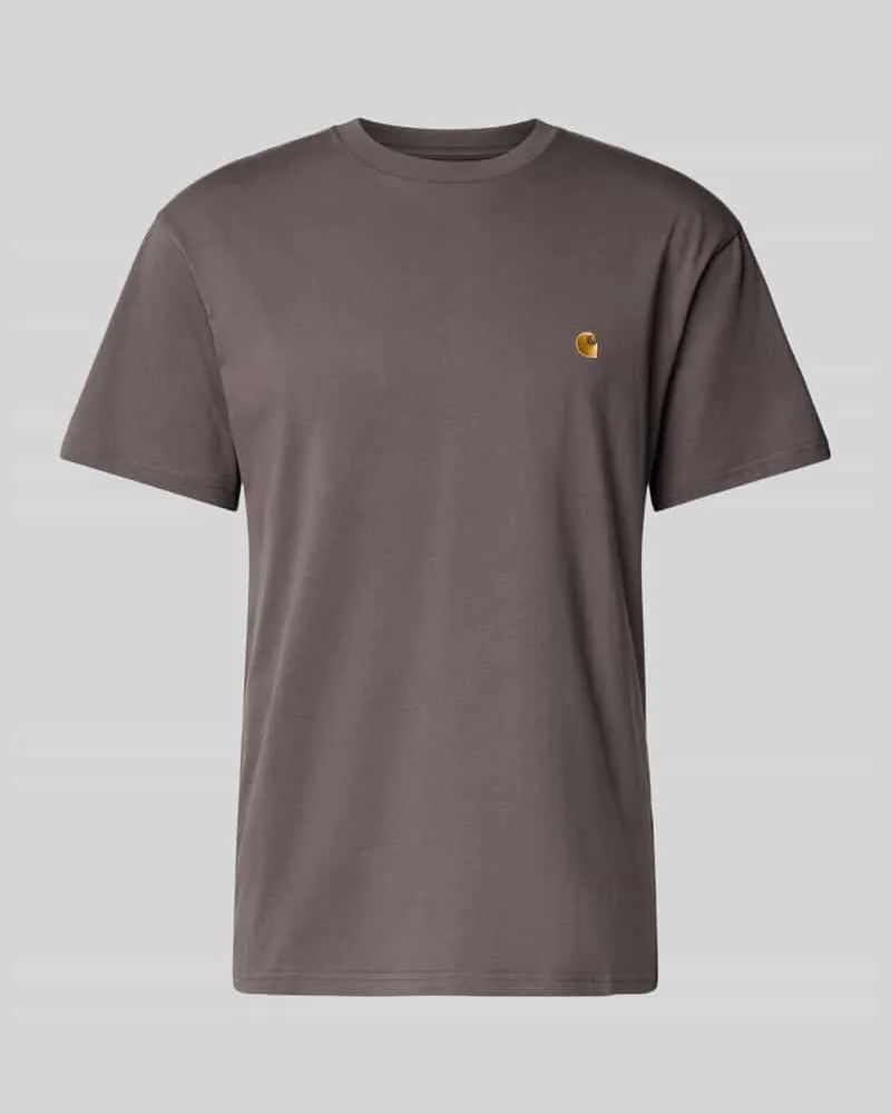 Carhartt WIP T-Shirt mit Label-Stitching Modell 'CHASE Mittelgrau