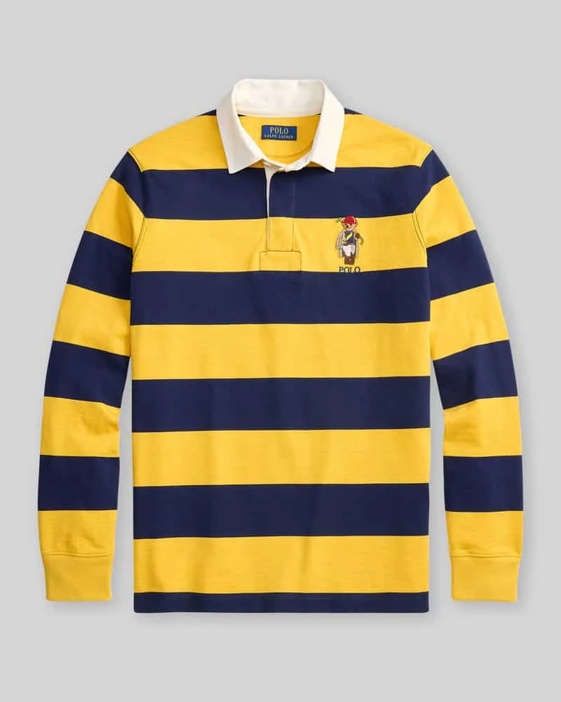 Ralph Lauren Regular Fit Poloshirt aus reiner Baumwolle mit Polo Bear Stitching Gelb
