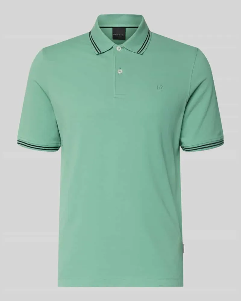 Bugatti Regular Fit Poloshirt mit Logo-Stitching Mint