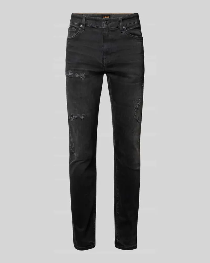 HUGO BOSS Slim Fit Jeans Dunkelgrau