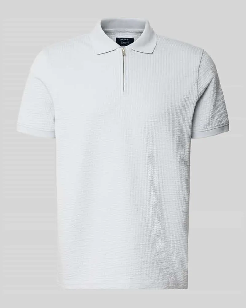 McNeal Regular Fit Poloshirt mit Strukturmuster Hellblau