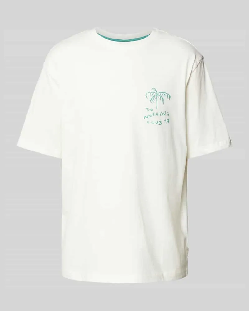 Only & Sons T-Shirt mit Stitching-Detail Modell 'MILO Weiss