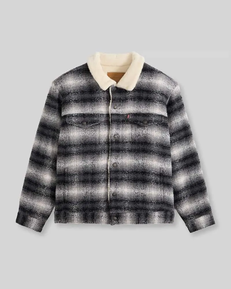 Levi's Jeansjacke mit Teddykragen Offwhite