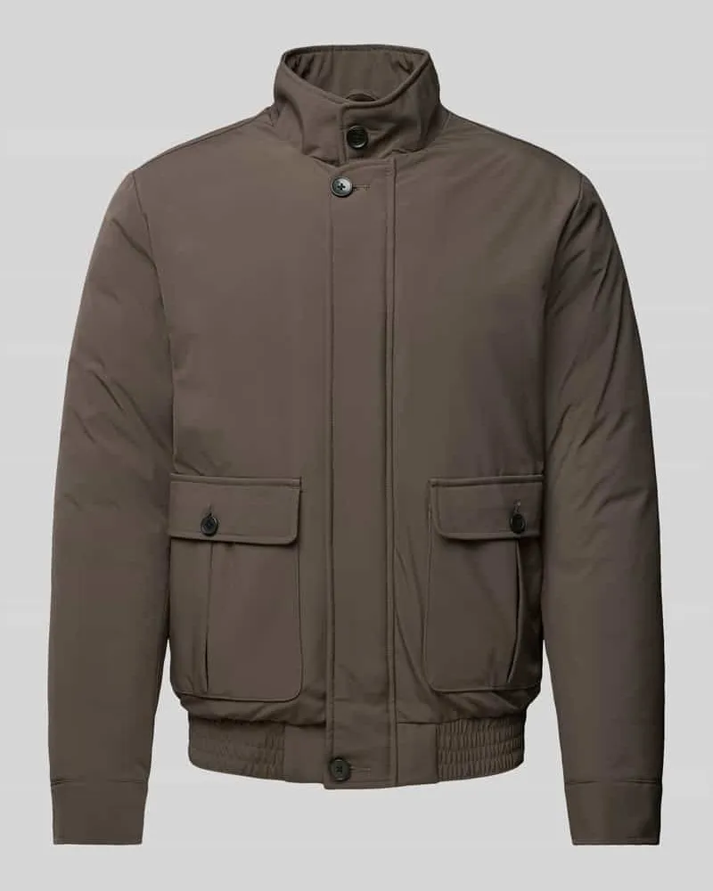 Scotch&Soda Jacke mit Stehkragen Mittelbraun