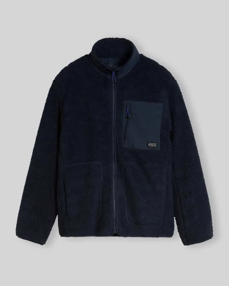 Tom Tailor Teddyjacke mit Brusttasche Marine