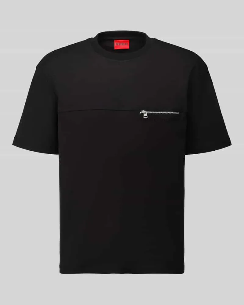 HUGO BOSS Regular Fit T-Shirt aus reiner Baumwolle Modell 'Derenn Black