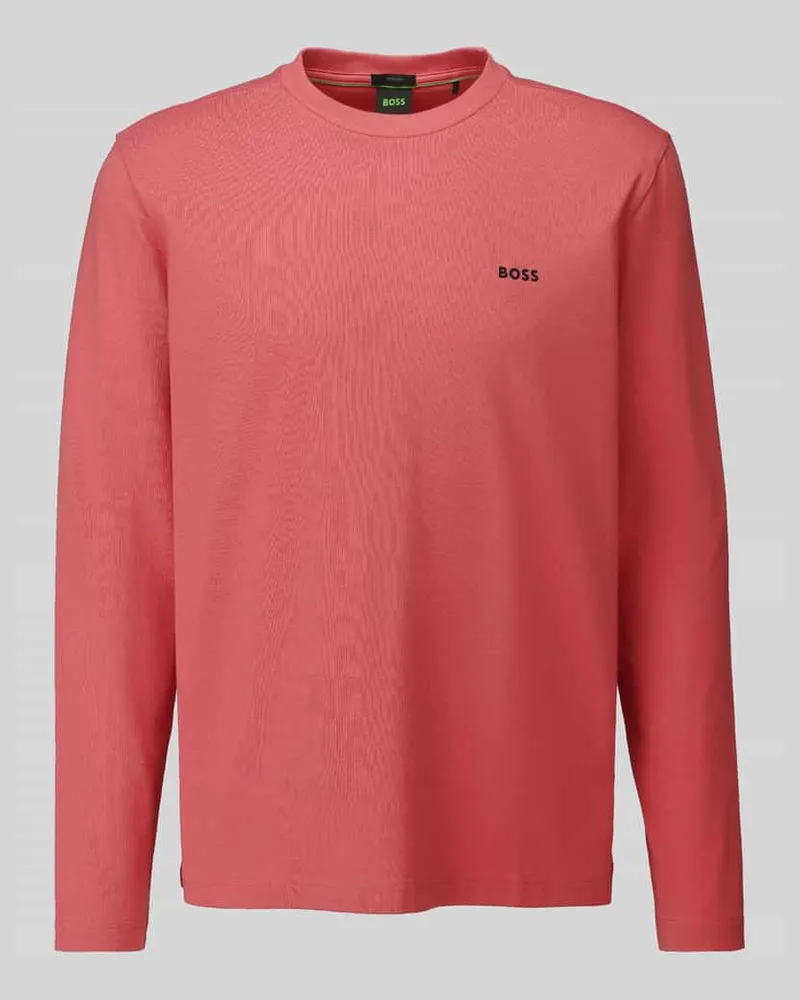 HUGO BOSS Regular Fit Langarmshirt aus Baumwoll-Mix Modell 'Tee Long Pink
