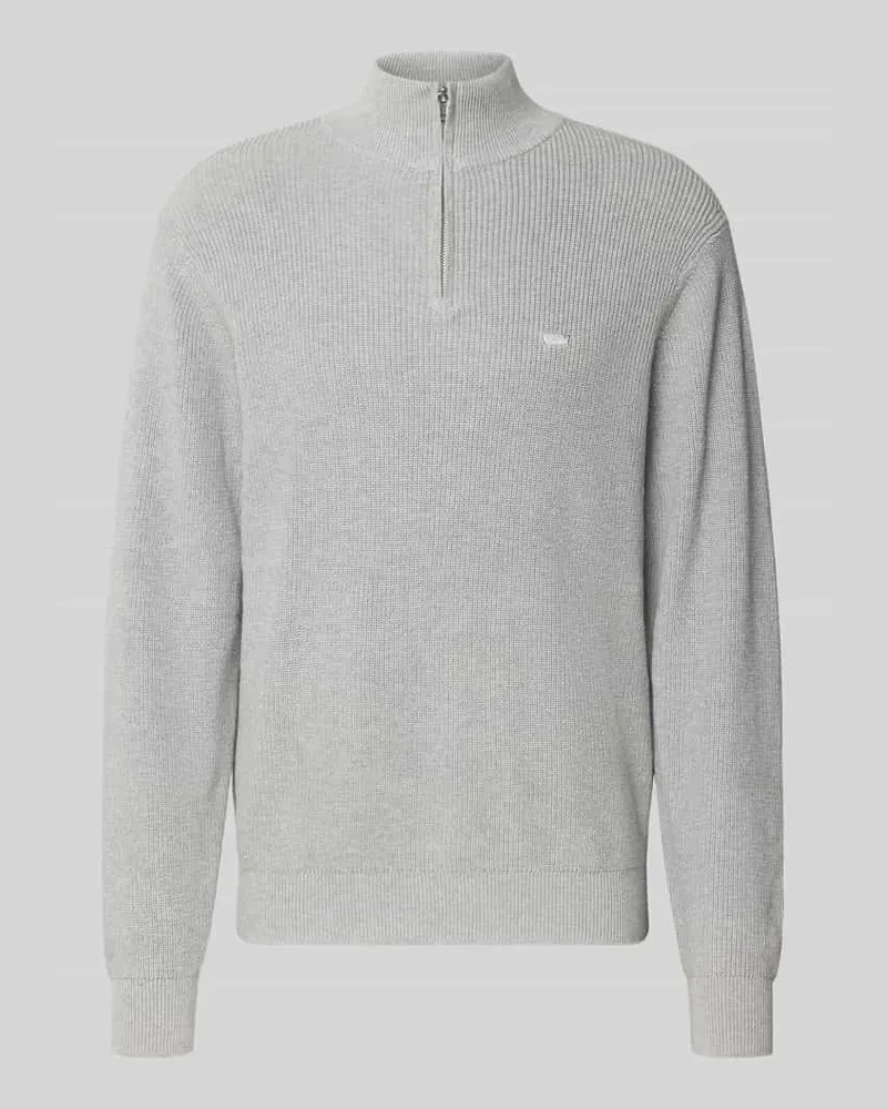 Levi's Strickpullover mit Stehkragen Hellgrau