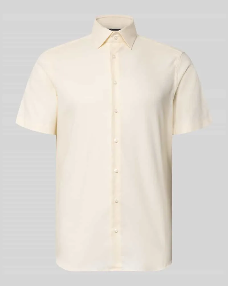 Christian Berg Regular Fit Business-Hemd mit Kentkragen Gelb